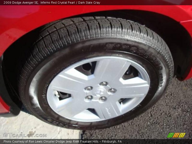 Inferno Red Crystal Pearl / Dark Slate Gray 2009 Dodge Avenger SE