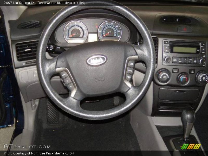 Deep Ocean Blue Metallic / Beige 2007 Kia Optima LX
