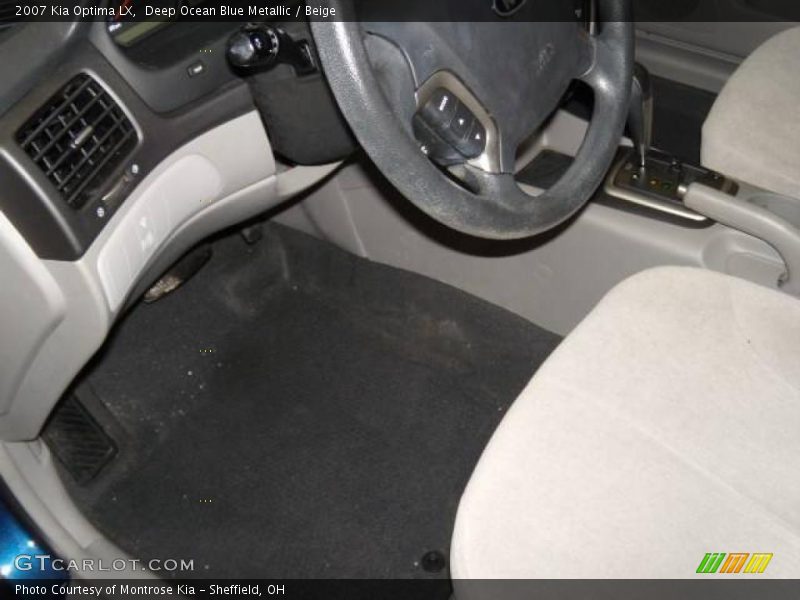 Deep Ocean Blue Metallic / Beige 2007 Kia Optima LX
