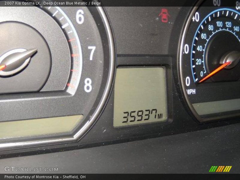Deep Ocean Blue Metallic / Beige 2007 Kia Optima LX