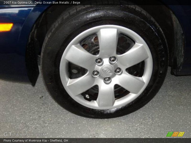 Deep Ocean Blue Metallic / Beige 2007 Kia Optima LX