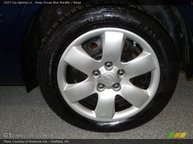 Deep Ocean Blue Metallic / Beige 2007 Kia Optima LX