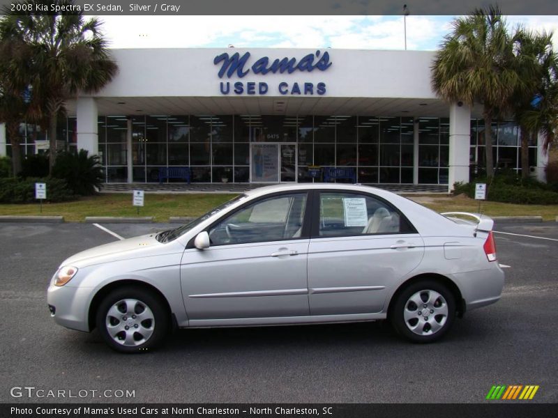 Silver / Gray 2008 Kia Spectra EX Sedan