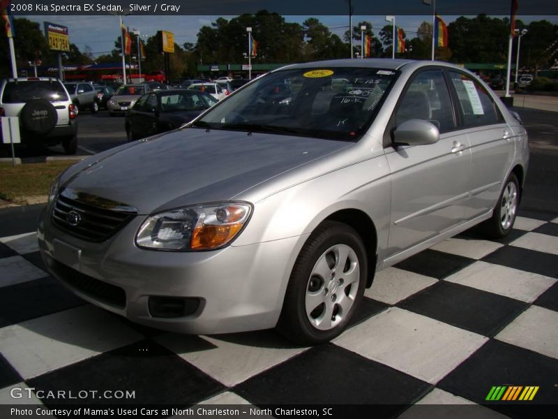 Silver / Gray 2008 Kia Spectra EX Sedan