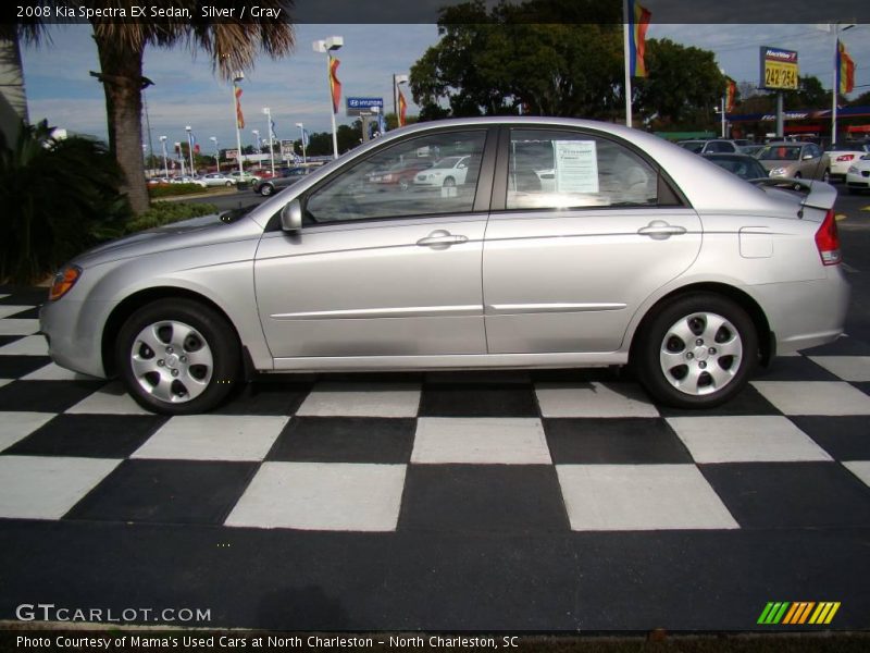Silver / Gray 2008 Kia Spectra EX Sedan