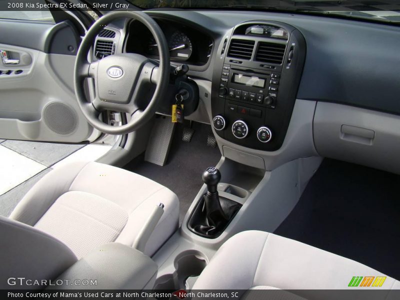 Silver / Gray 2008 Kia Spectra EX Sedan