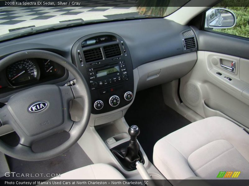 Silver / Gray 2008 Kia Spectra EX Sedan