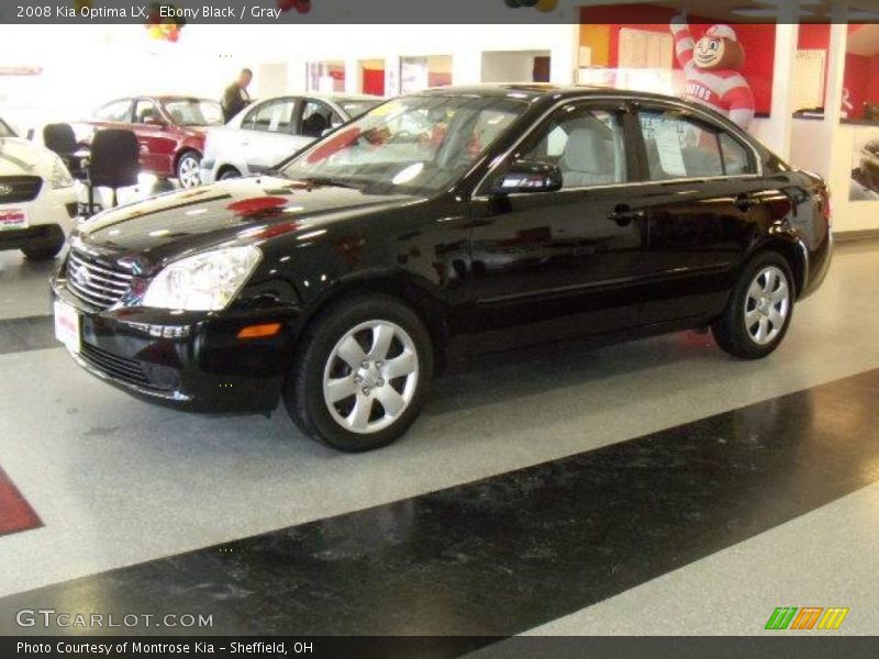Ebony Black / Gray 2008 Kia Optima LX