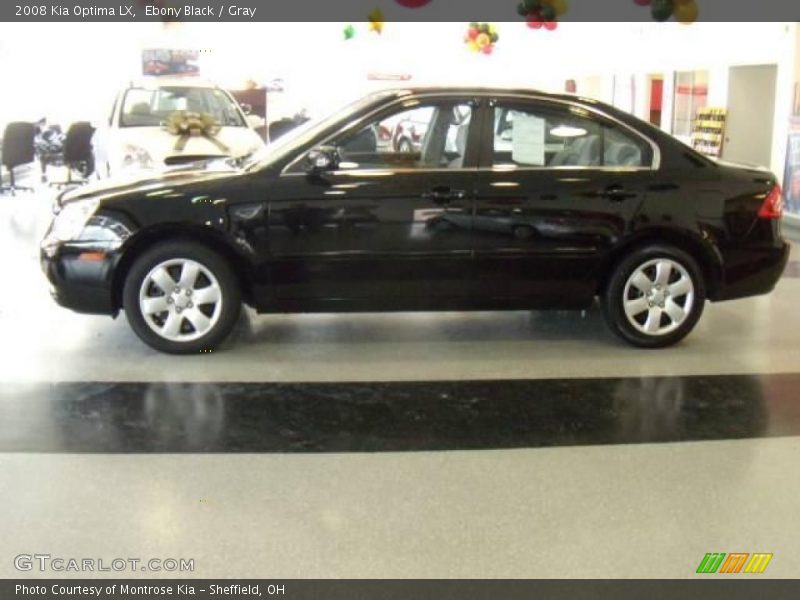 Ebony Black / Gray 2008 Kia Optima LX