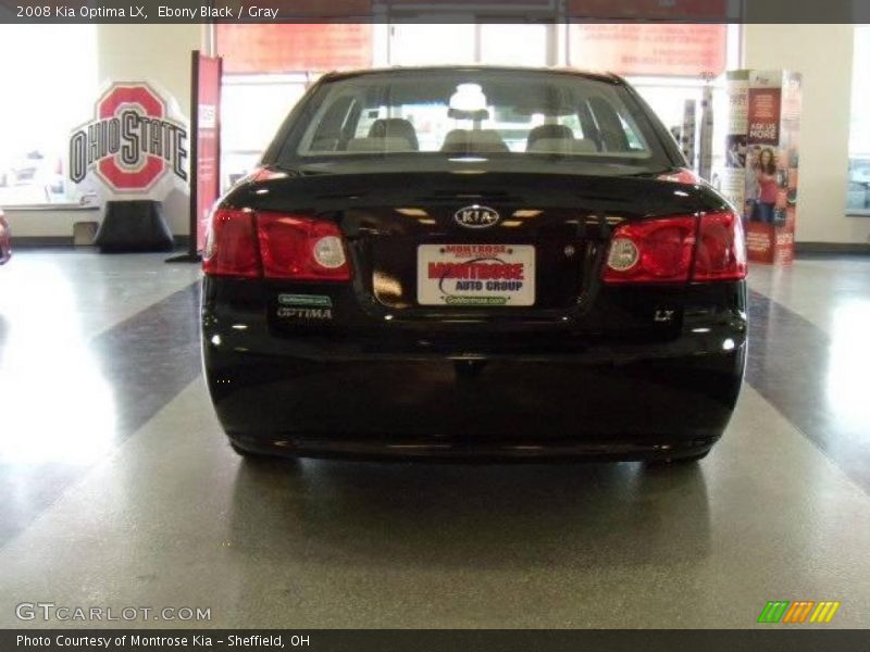 Ebony Black / Gray 2008 Kia Optima LX