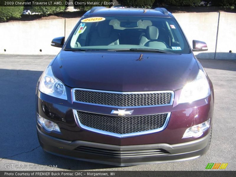 Dark Cherry Metallic / Ebony 2009 Chevrolet Traverse LT AWD