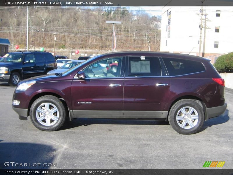 Dark Cherry Metallic / Ebony 2009 Chevrolet Traverse LT AWD