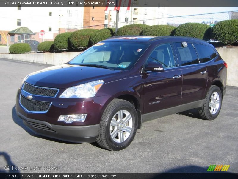 Dark Cherry Metallic / Ebony 2009 Chevrolet Traverse LT AWD