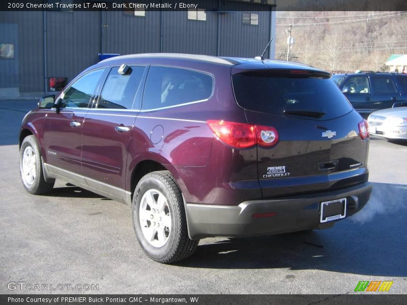 Dark Cherry Metallic / Ebony 2009 Chevrolet Traverse LT AWD