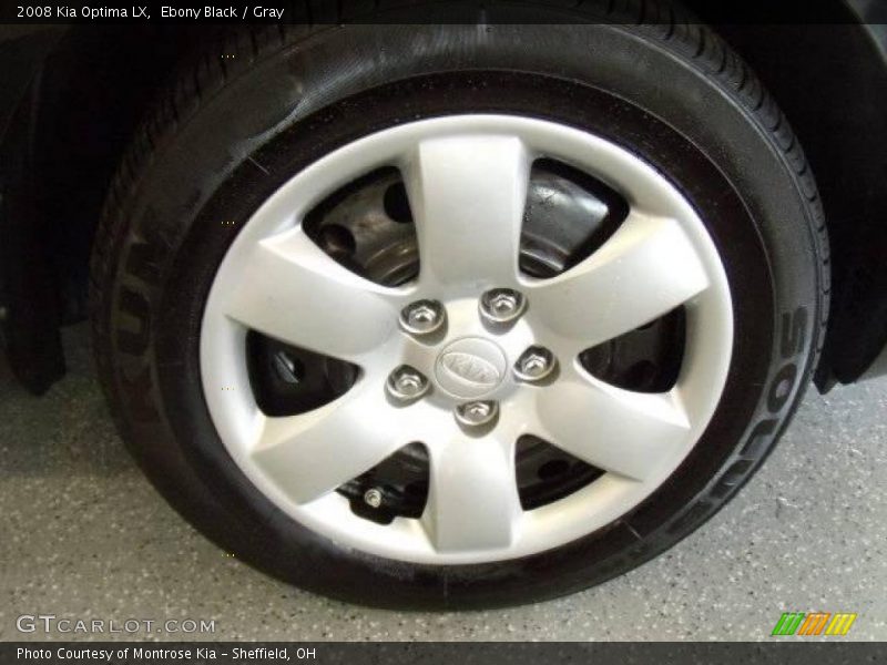 Ebony Black / Gray 2008 Kia Optima LX