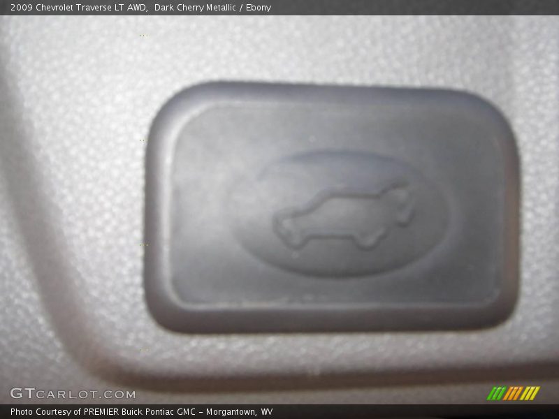 Dark Cherry Metallic / Ebony 2009 Chevrolet Traverse LT AWD