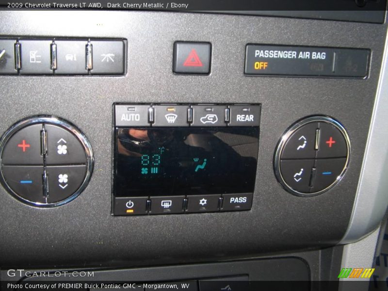 Dark Cherry Metallic / Ebony 2009 Chevrolet Traverse LT AWD