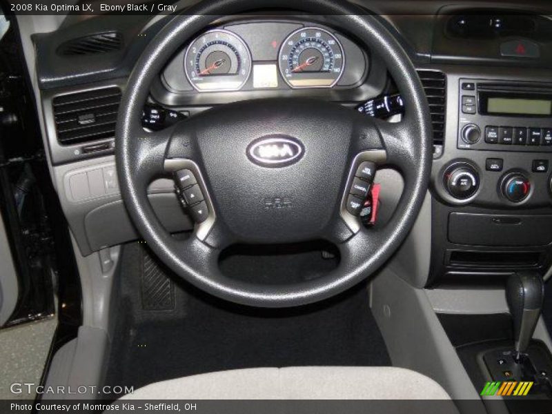 Ebony Black / Gray 2008 Kia Optima LX