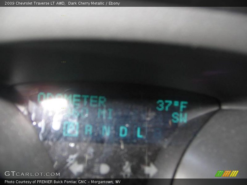 Dark Cherry Metallic / Ebony 2009 Chevrolet Traverse LT AWD