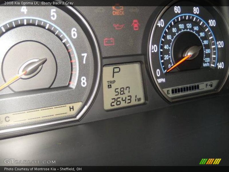 Ebony Black / Gray 2008 Kia Optima LX