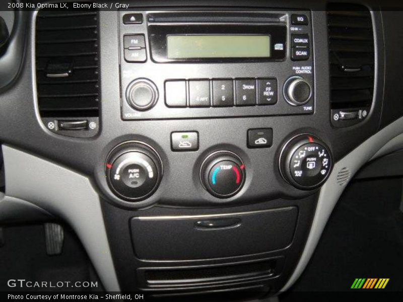 Ebony Black / Gray 2008 Kia Optima LX