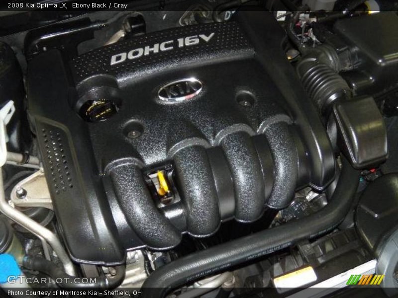 Ebony Black / Gray 2008 Kia Optima LX