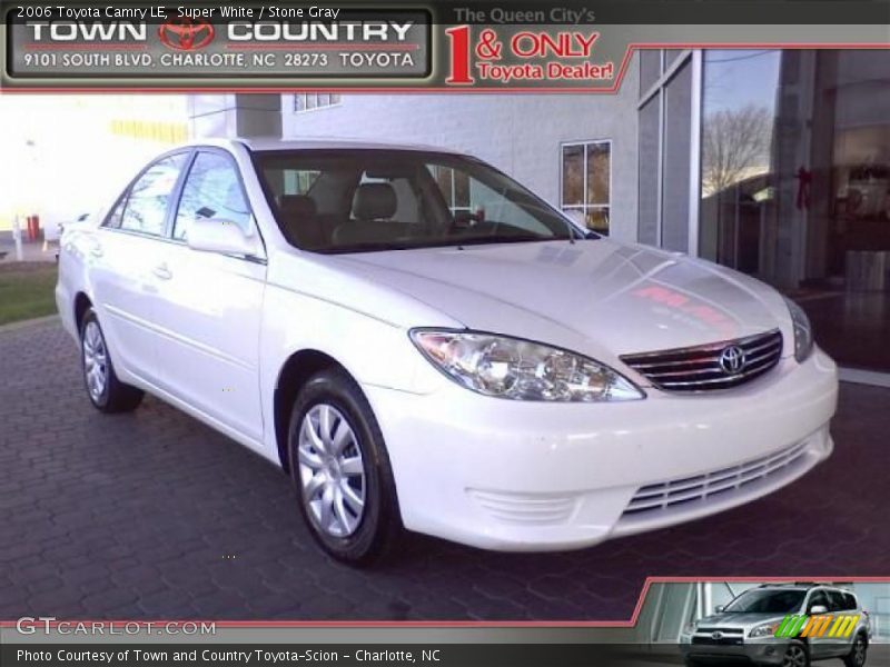 Super White / Stone Gray 2006 Toyota Camry LE