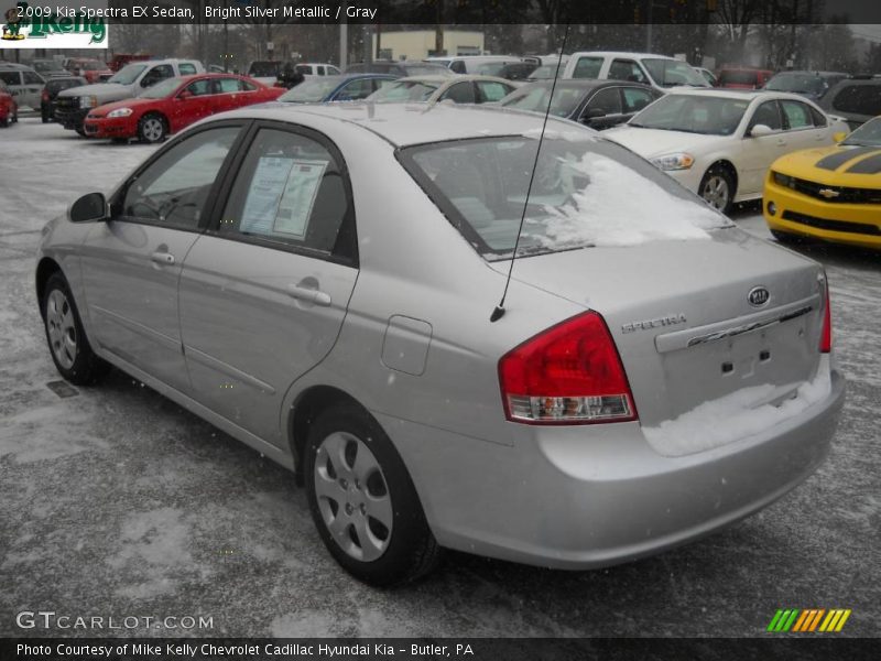 Bright Silver Metallic / Gray 2009 Kia Spectra EX Sedan