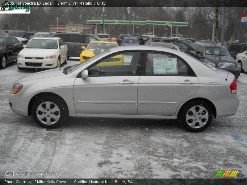Bright Silver Metallic / Gray 2009 Kia Spectra EX Sedan