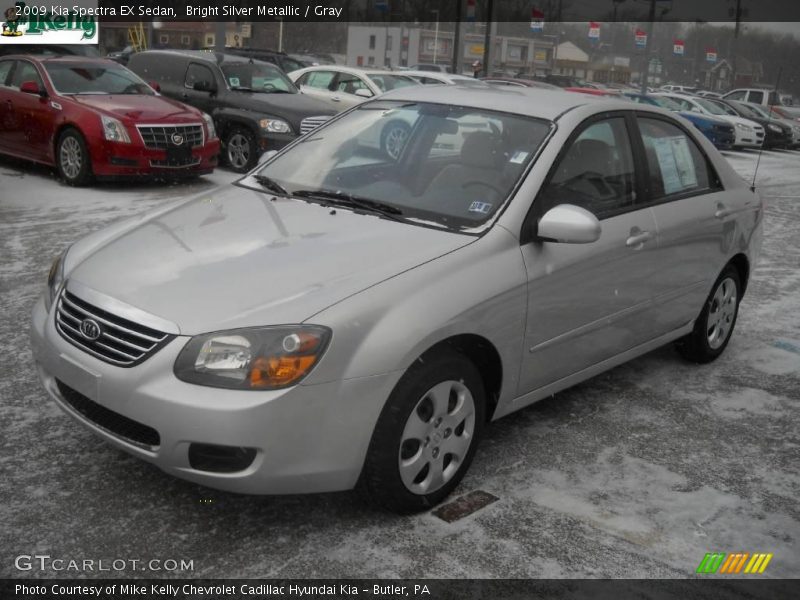 Bright Silver Metallic / Gray 2009 Kia Spectra EX Sedan