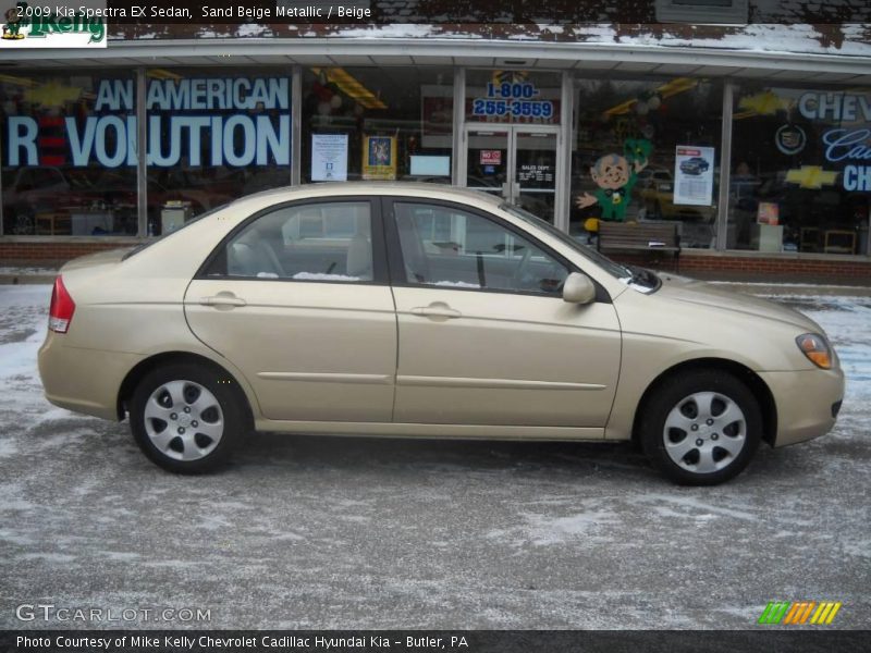 Sand Beige Metallic / Beige 2009 Kia Spectra EX Sedan