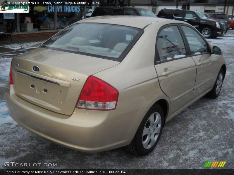 Sand Beige Metallic / Beige 2009 Kia Spectra EX Sedan