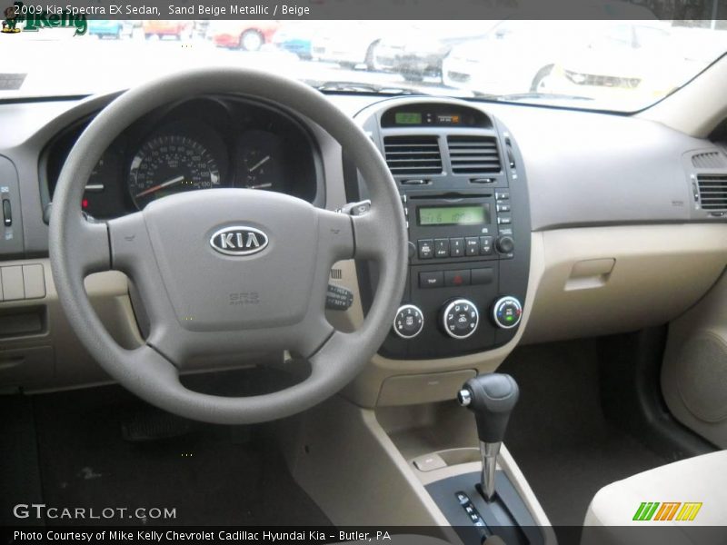 Sand Beige Metallic / Beige 2009 Kia Spectra EX Sedan