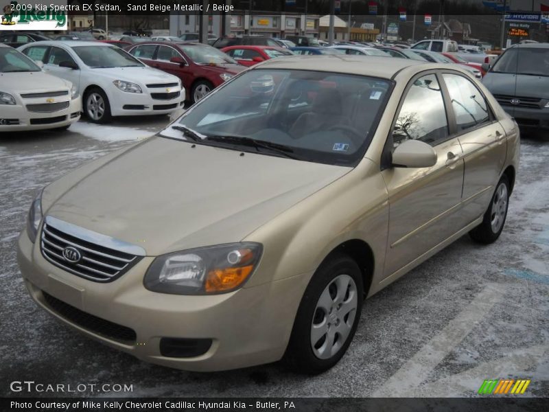 Sand Beige Metallic / Beige 2009 Kia Spectra EX Sedan