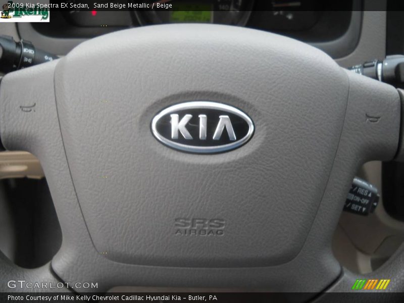 Sand Beige Metallic / Beige 2009 Kia Spectra EX Sedan