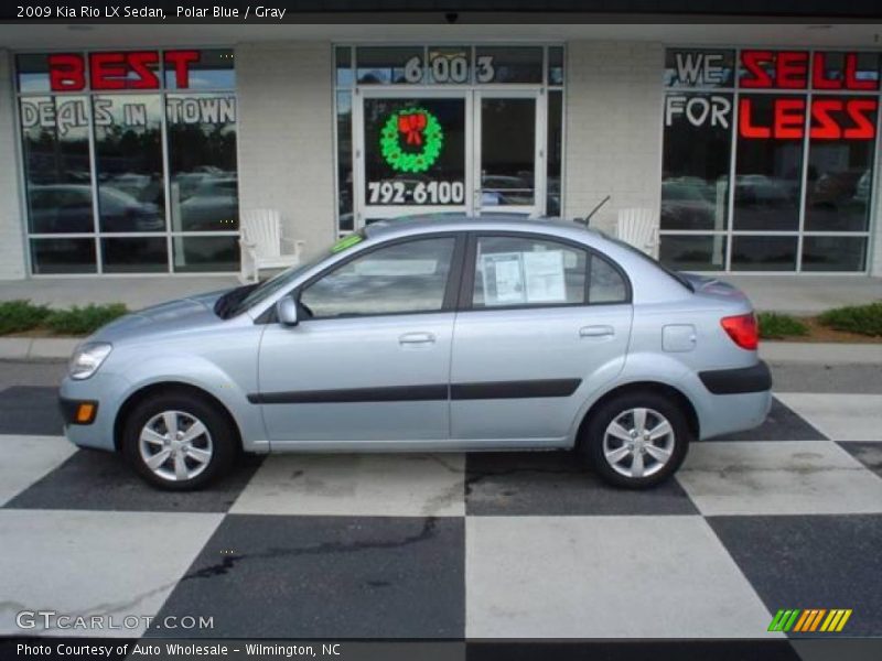 Polar Blue / Gray 2009 Kia Rio LX Sedan