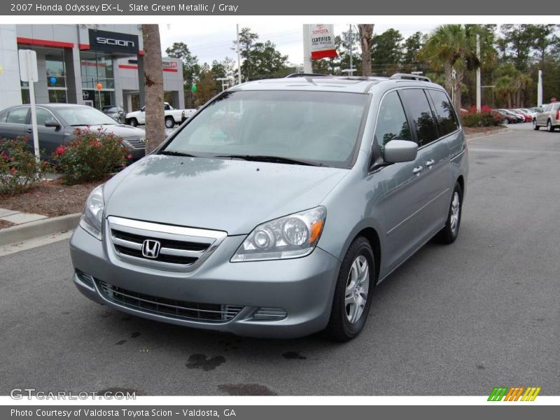 Slate Green Metallic / Gray 2007 Honda Odyssey EX-L