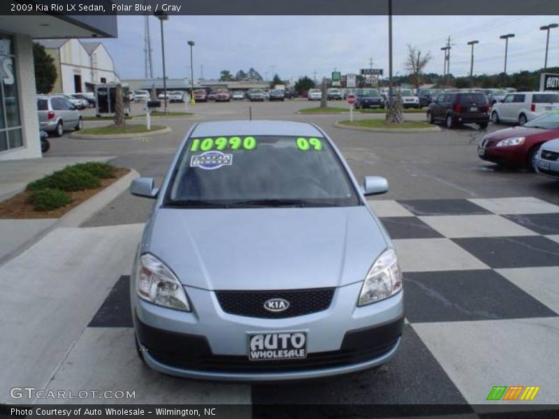 Polar Blue / Gray 2009 Kia Rio LX Sedan