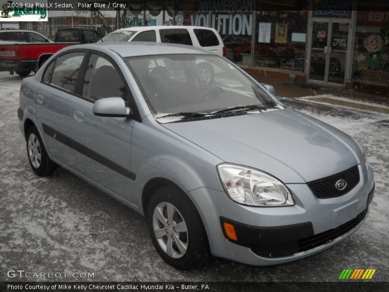Polar Blue / Gray 2009 Kia Rio LX Sedan