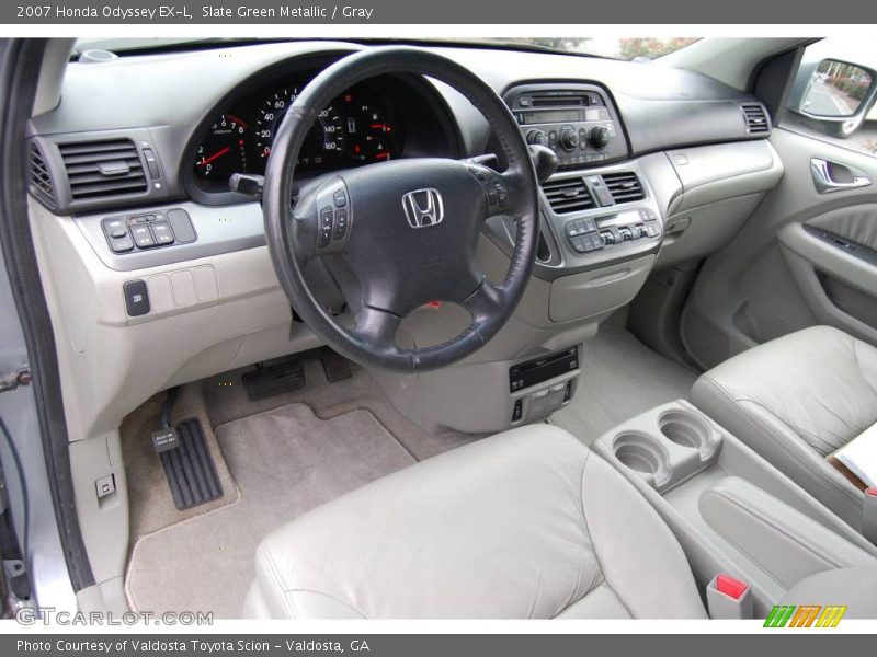 Slate Green Metallic / Gray 2007 Honda Odyssey EX-L