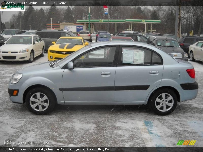 Polar Blue / Gray 2009 Kia Rio LX Sedan