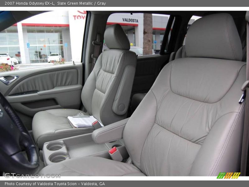 Slate Green Metallic / Gray 2007 Honda Odyssey EX-L