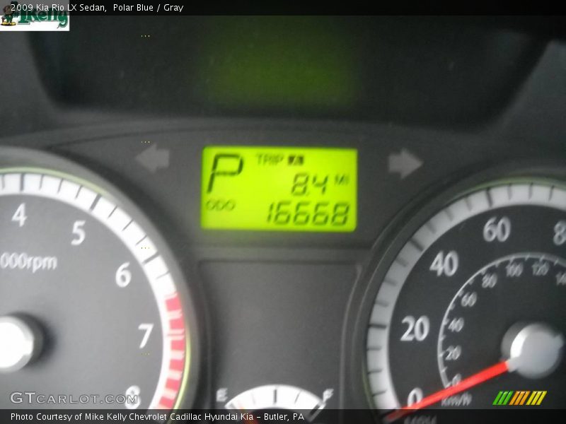 Polar Blue / Gray 2009 Kia Rio LX Sedan