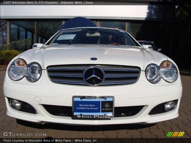 Alabaster White / Stone 2007 Mercedes-Benz SL 550 Roadster