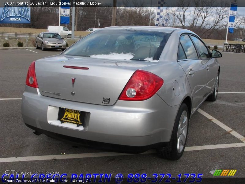 Liquid Silver Metallic / Ebony 2007 Pontiac G6 Sedan