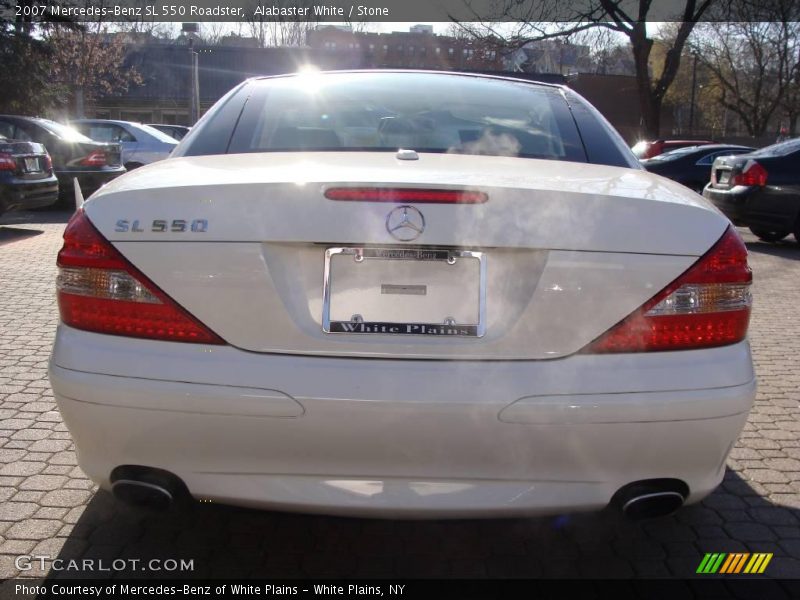 Alabaster White / Stone 2007 Mercedes-Benz SL 550 Roadster