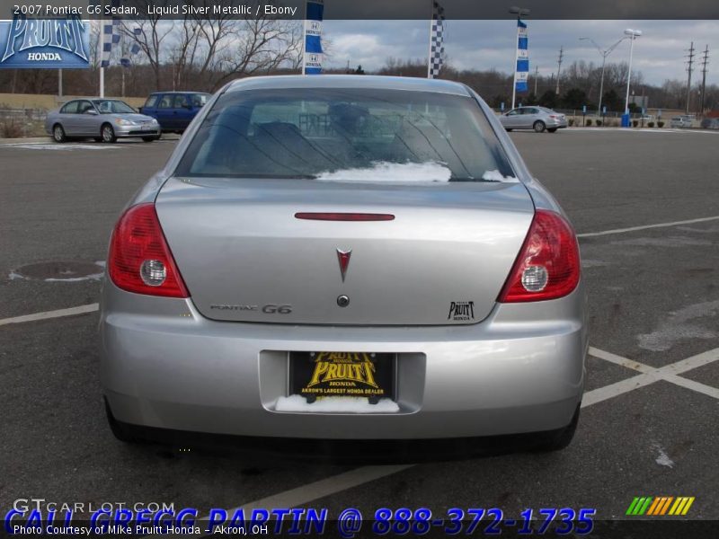 Liquid Silver Metallic / Ebony 2007 Pontiac G6 Sedan