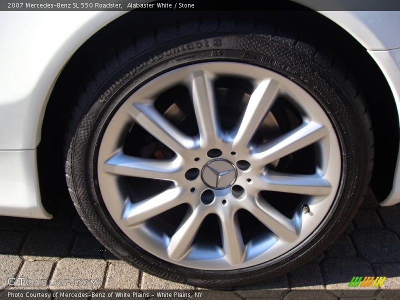 Alabaster White / Stone 2007 Mercedes-Benz SL 550 Roadster