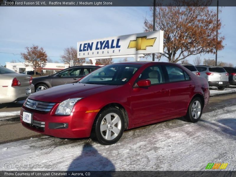 Redfire Metallic / Medium Light Stone 2008 Ford Fusion SE V6