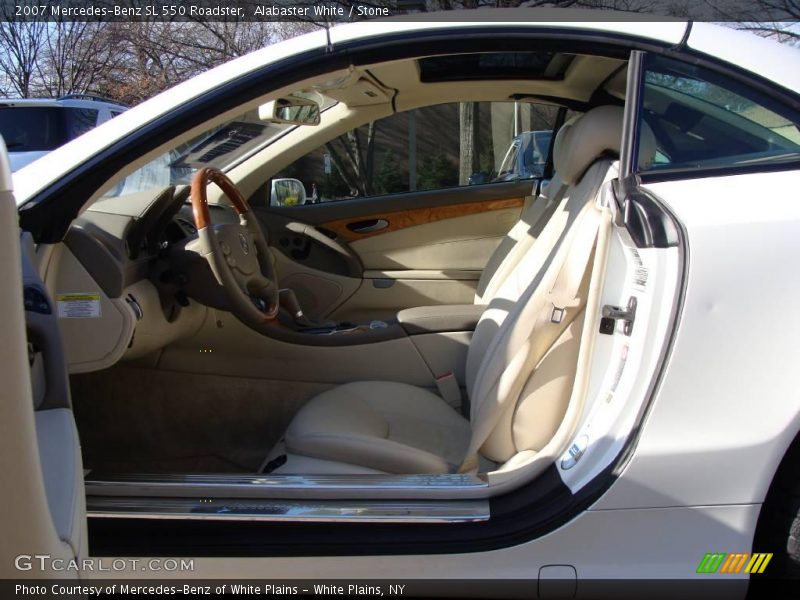 Alabaster White / Stone 2007 Mercedes-Benz SL 550 Roadster